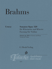 Sonatas op. 120 for Clarinet and Piano . Version for Violin
